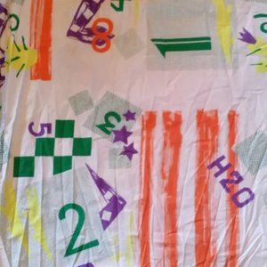 FABRIC #344 - Cotton Blend Abstract Graffiti Sports 3 yds x 60